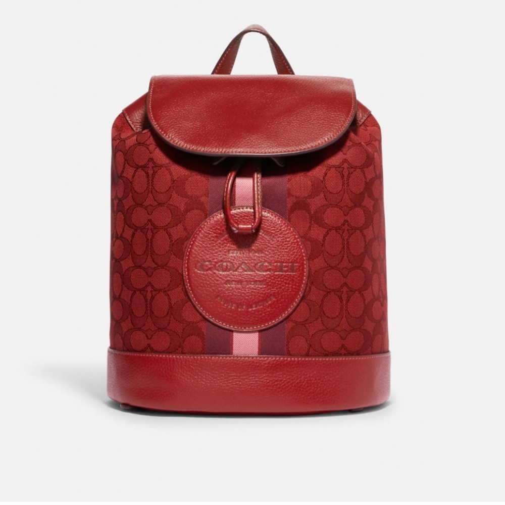 NWT COACH Dempsey Backpack with COACH patch and varsity stripe